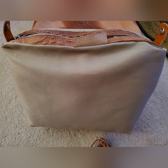 NEW Sharo Genuine Leather Deleite Large Tote Handbag Made in Italy - Picture 4 of 10